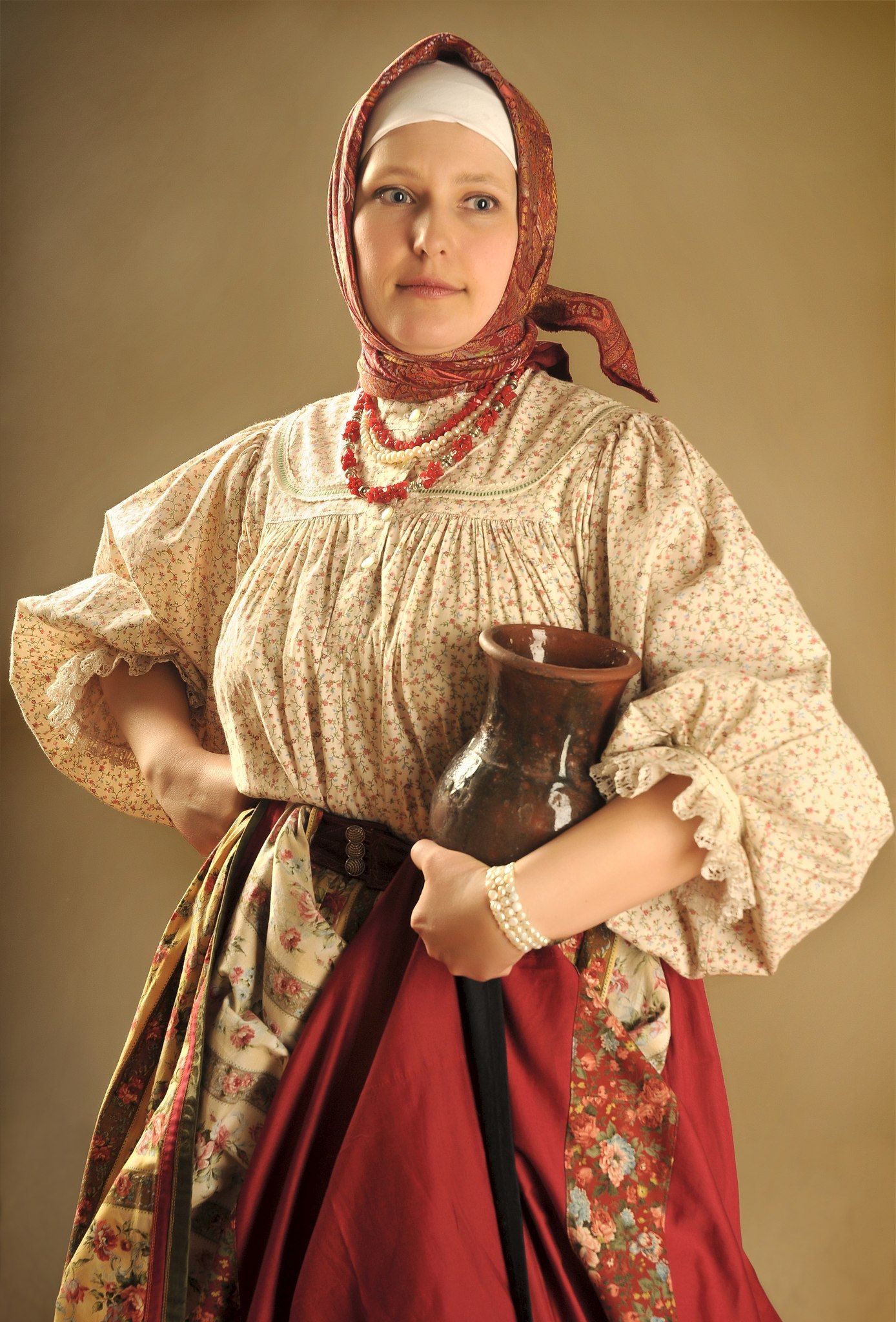 Girls in Slavic costumes in Praia